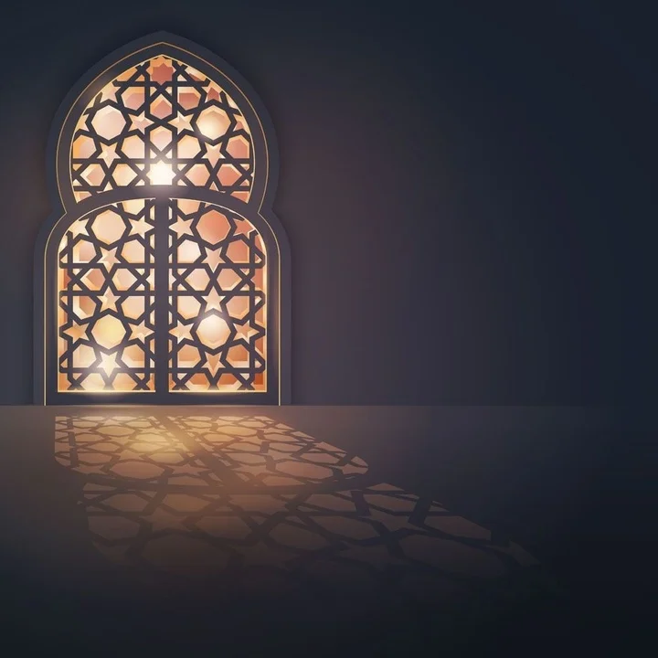 Islamic art window with light coming through